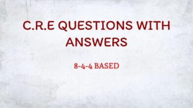 cre questions with answers
