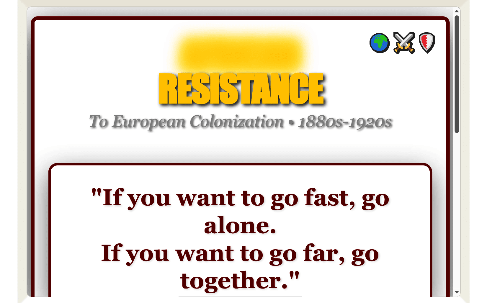 AFRICAN RESISTANCE To European Colonization • 1880s-1920s